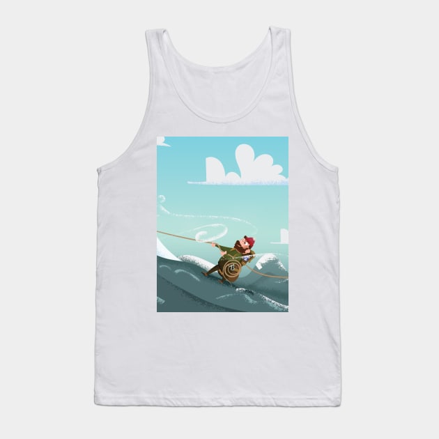 Cartoon Rock Climber Tank Top by nickemporium1